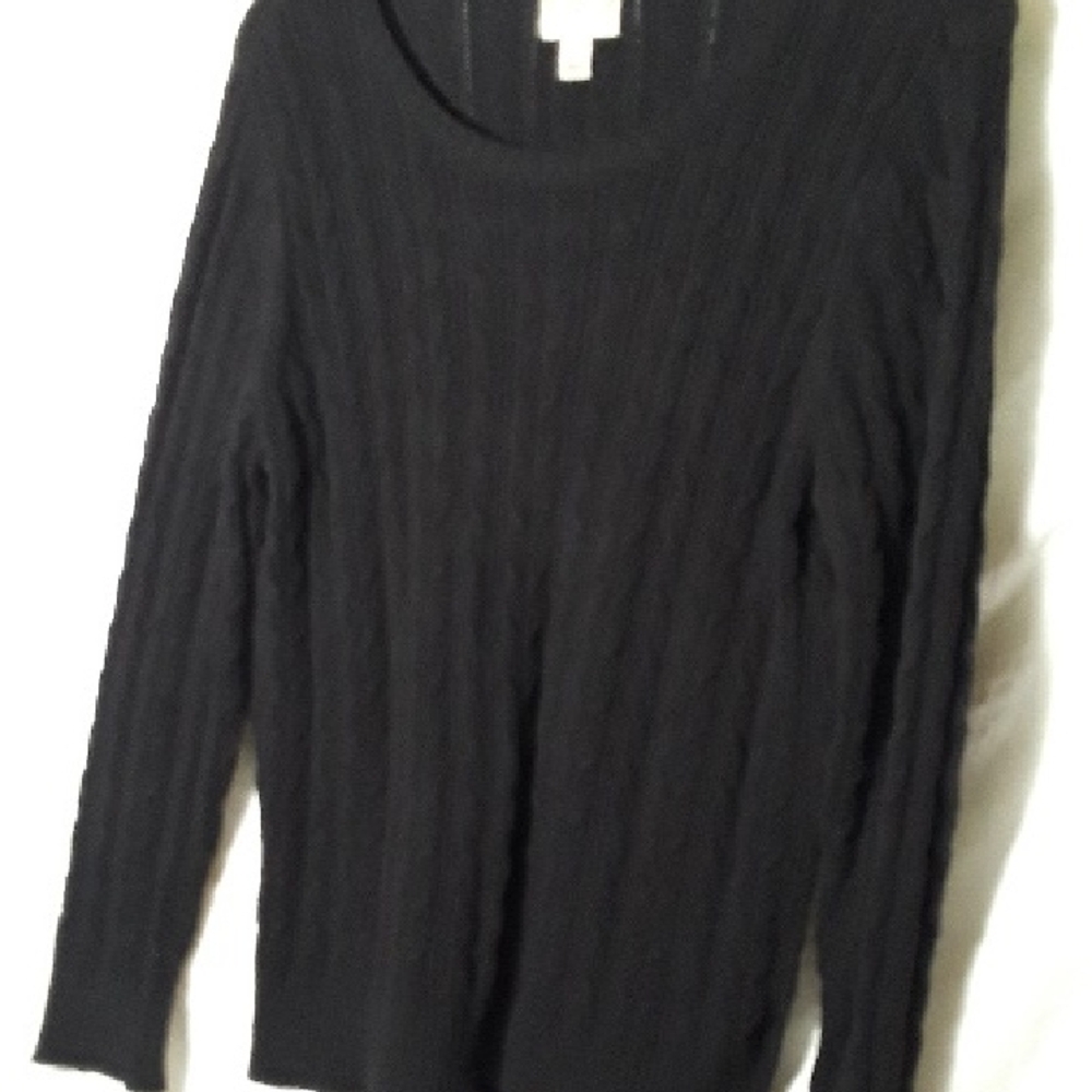 Black Cable Knit Women's Sweater